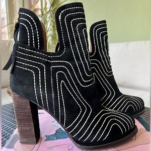 Jeffrey Campbell Black Suede Booties